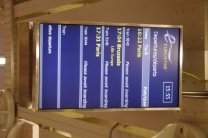 Eurostar departures board